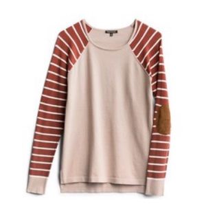 NWT Pink Clover elbow patch sweater